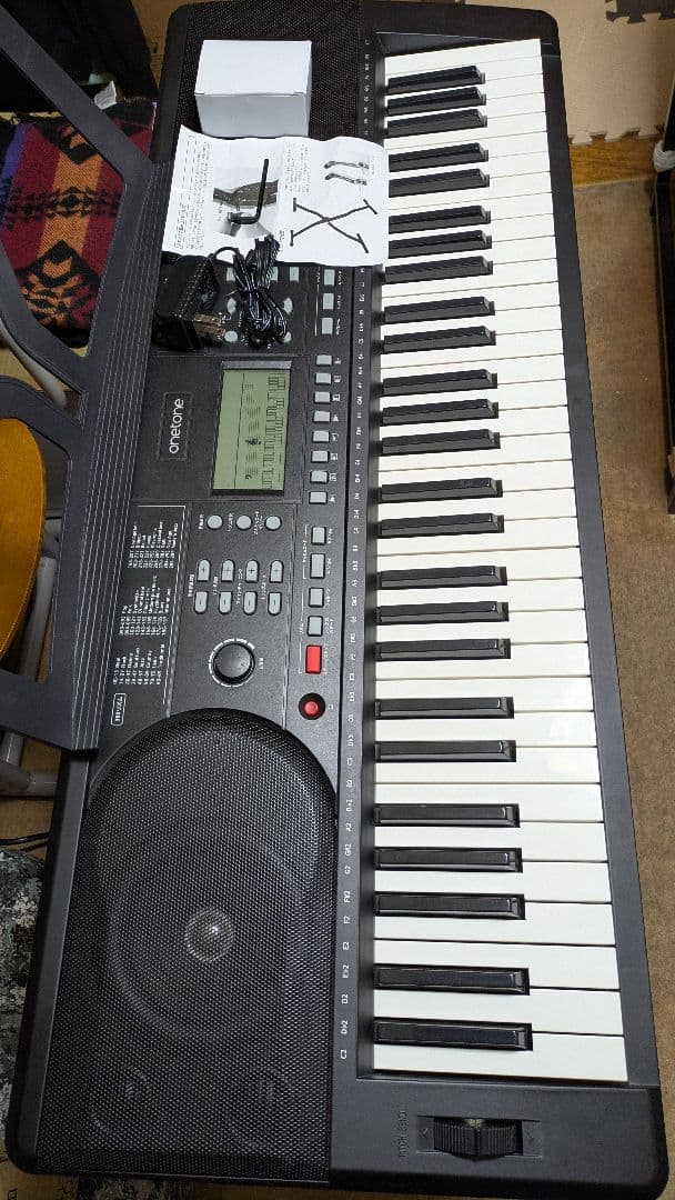 キーボード ONETONE OTK-61 電子ピアノ 61鍵 譜面台 スタンド付