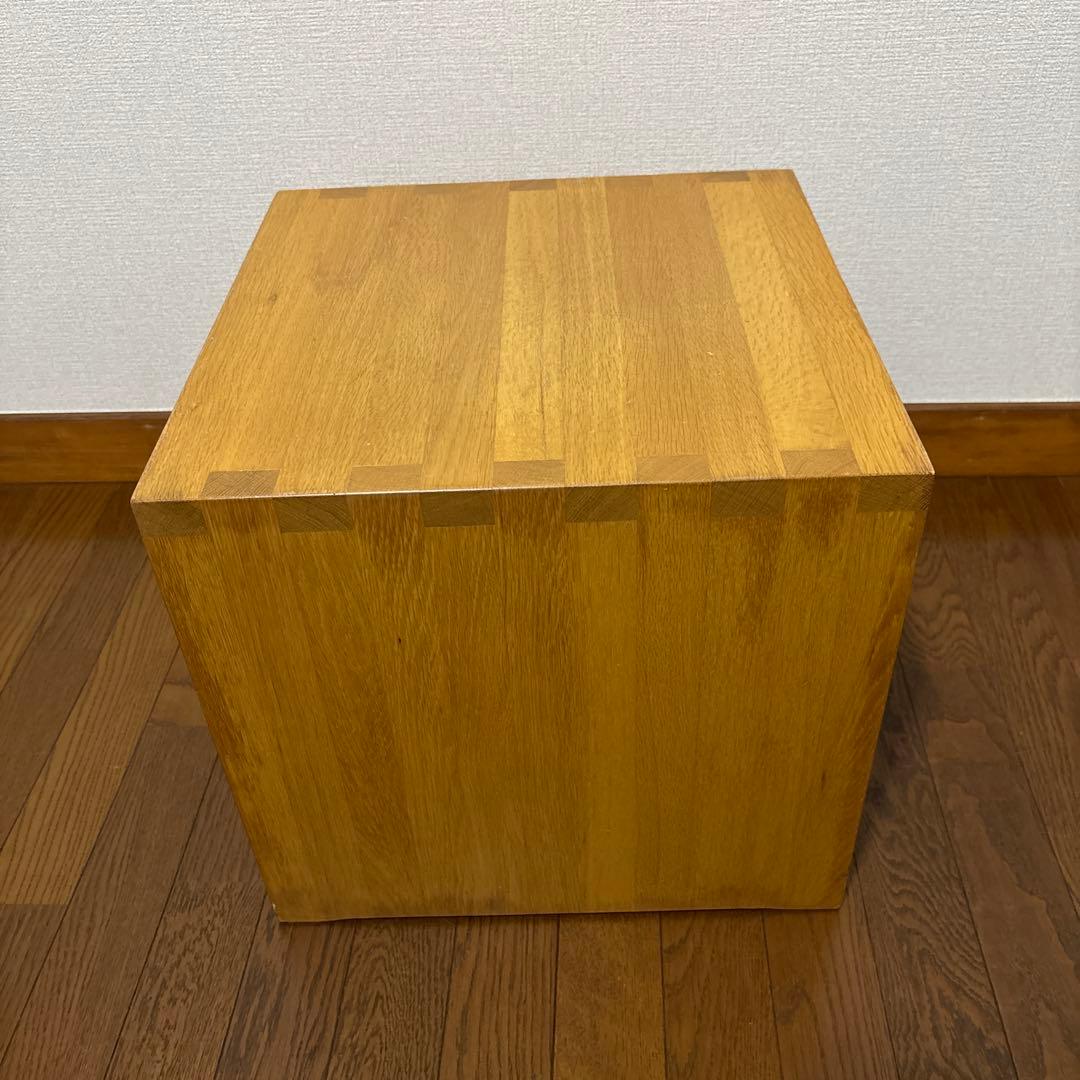 【良品】無印良品 オーク材スツール 無垢材 廃盤品