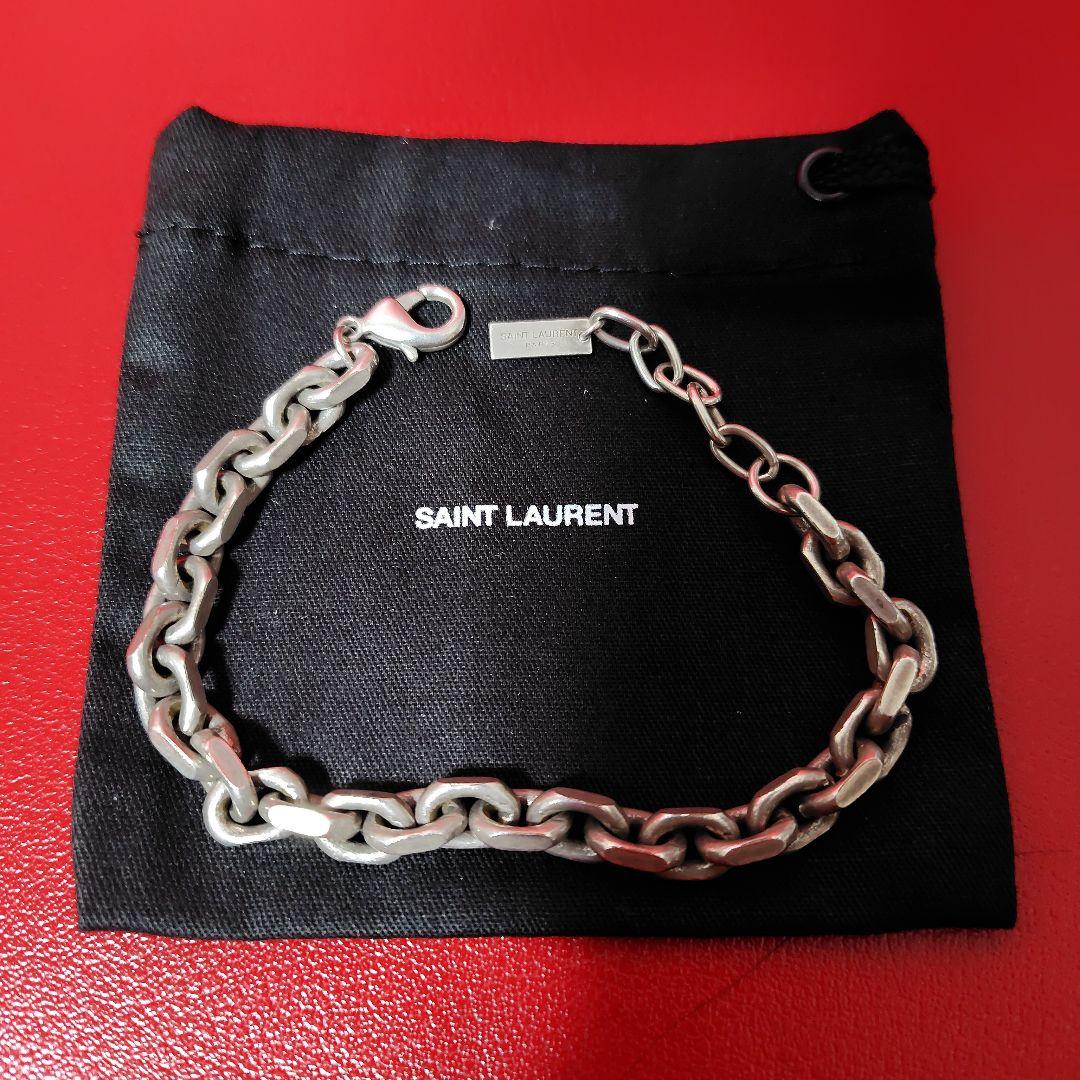SAINT LAURENT PARIS チェーンブレスレット シルバー最終価格
