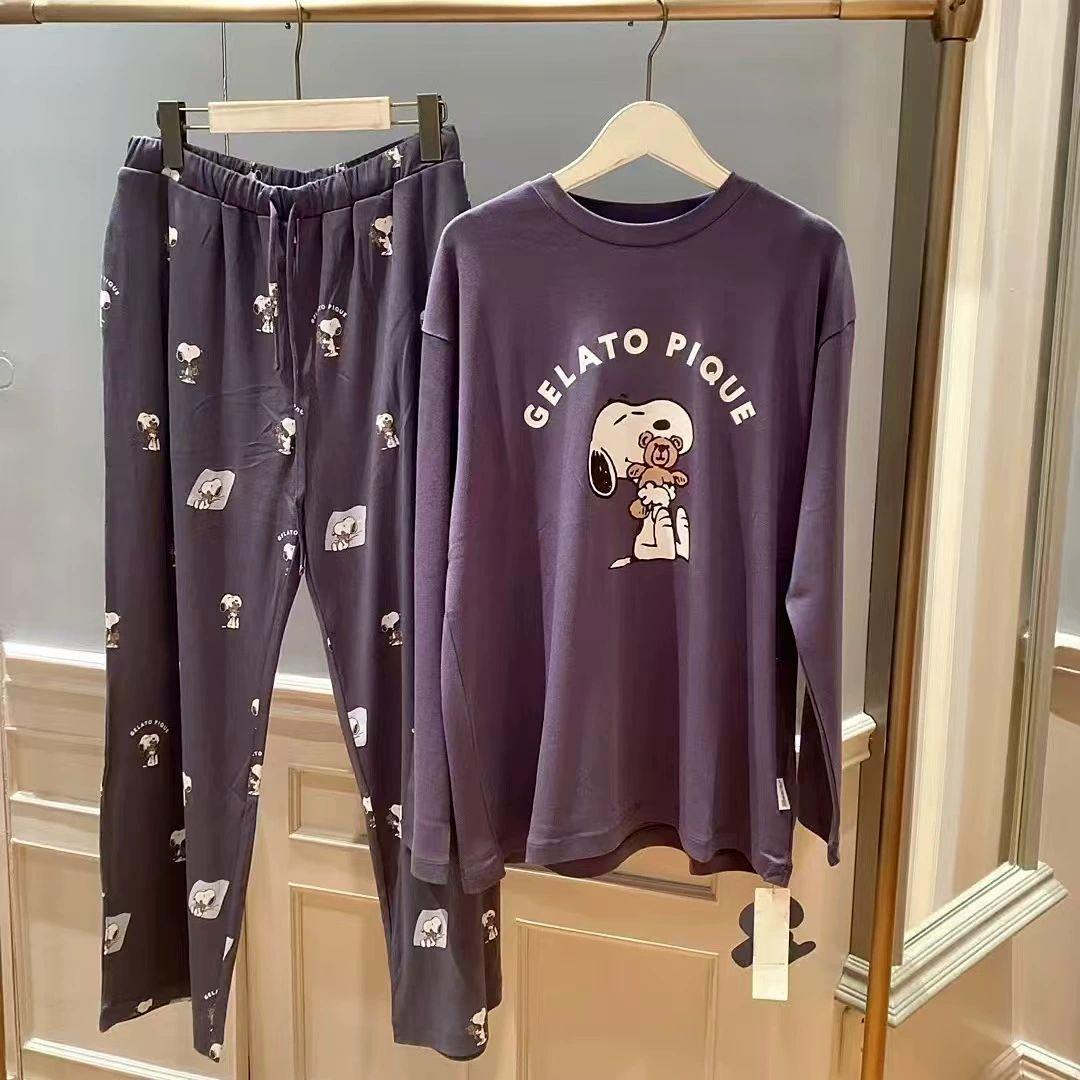未使用　ルームウィア パジャマ　ジェラートピケ　PEANUTSコラボ　スヌーピー