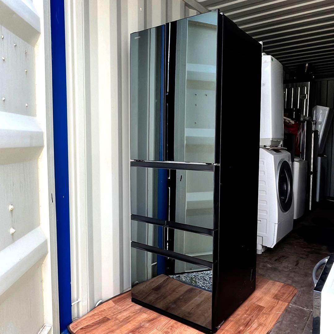 取付無料！東芝ベジータ クリスタルミラーおしゃれインテリア6ドア冷蔵庫！洗濯機