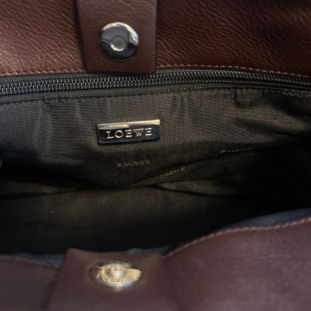 再値下げ❣️【希少レア】ロエベ エンボスロゴトートバッグ