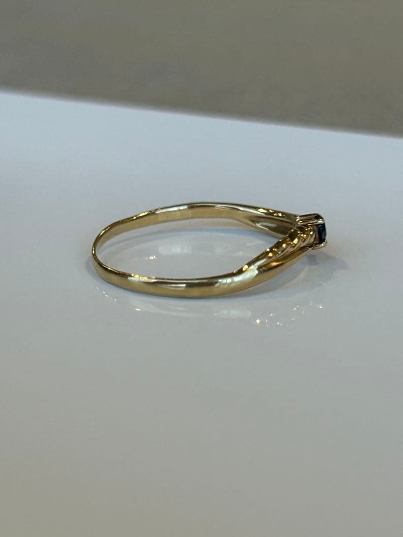 K18 サファイア　リング　指輪　18金