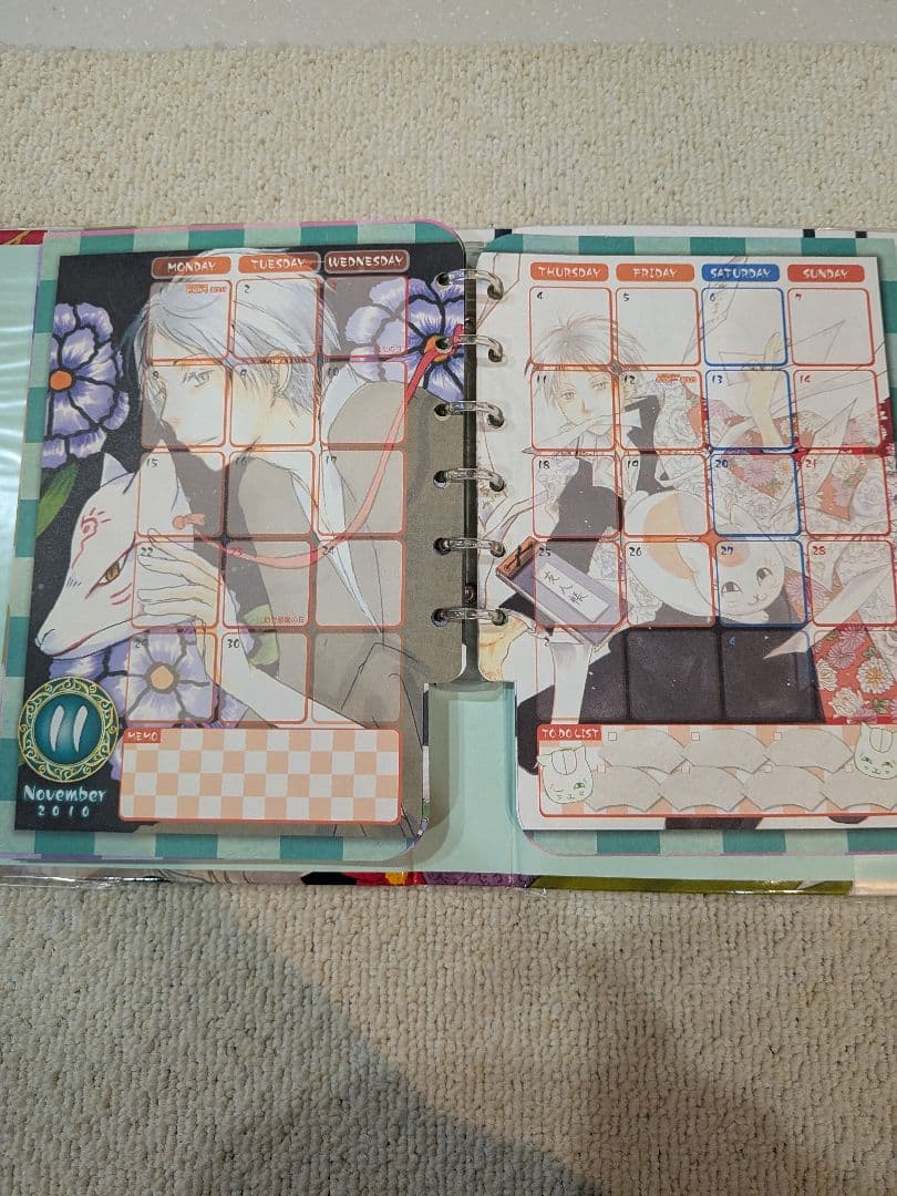 夏目友人帳　スケジュール帳2010年　プロフィール帳　原画　激レア　当時物