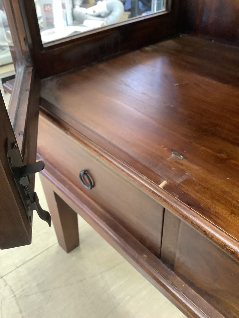 ビーカンパニー 家具 無垢材 アンティークダークブラウン キャビネット