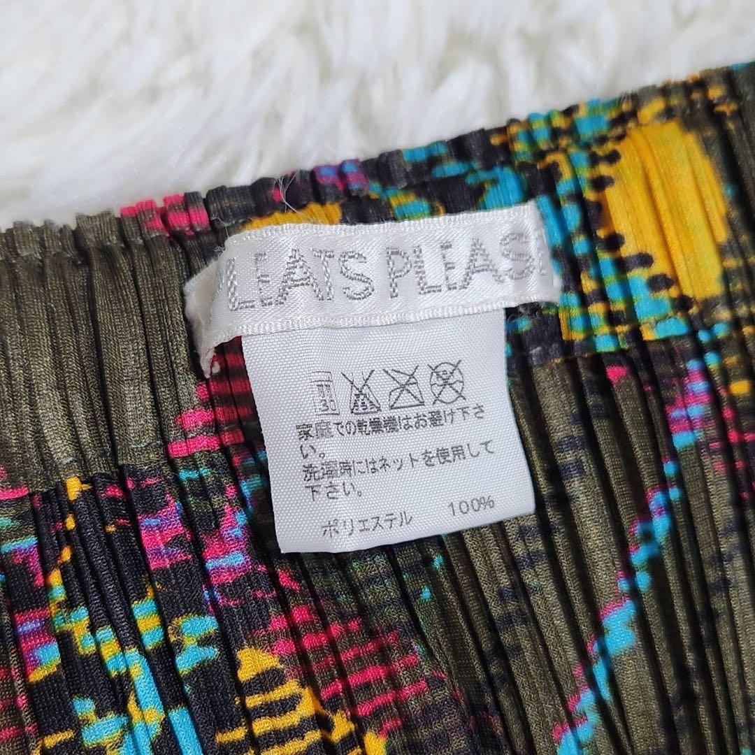 PLEATS PLEASE アーガイルフレアスカート 幾何学模様プリーツブリーズ
