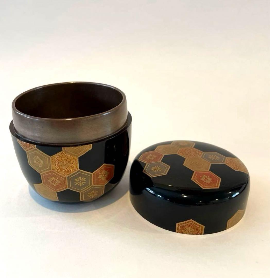 茶道具 鈴木 光入 亀甲蒔絵 大棗