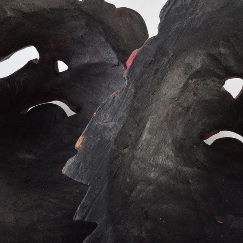 バリ島 インドネシア 木彫彩色 バロン 面 壁飾 一双 V 9089 美術品