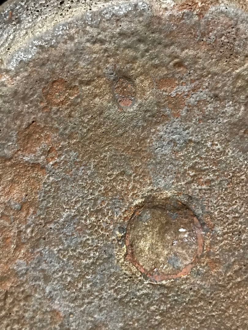 整*屋様 金寿堂鉄瓶 丸型 天正十八庚寅（底面に修理