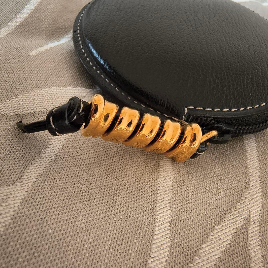 未使用 LOEWE ベラスケス 円形ケース ブラウン ブラック