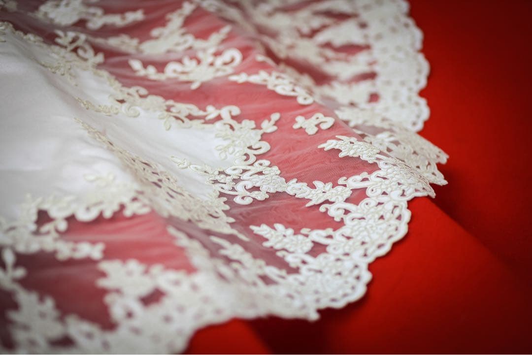 ⚠️お値下げ中【美品】定価42万 オーダー Aライン ロングトレーン ウェディング