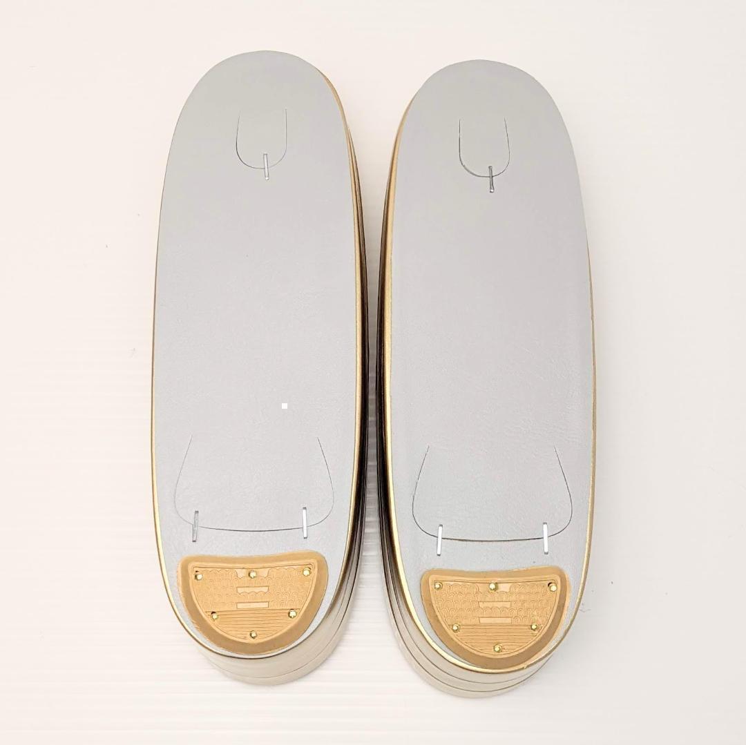 草履 バッグ セット 振袖用 帯地 ゴールド 3枚芯 フリーサイズ u52-5