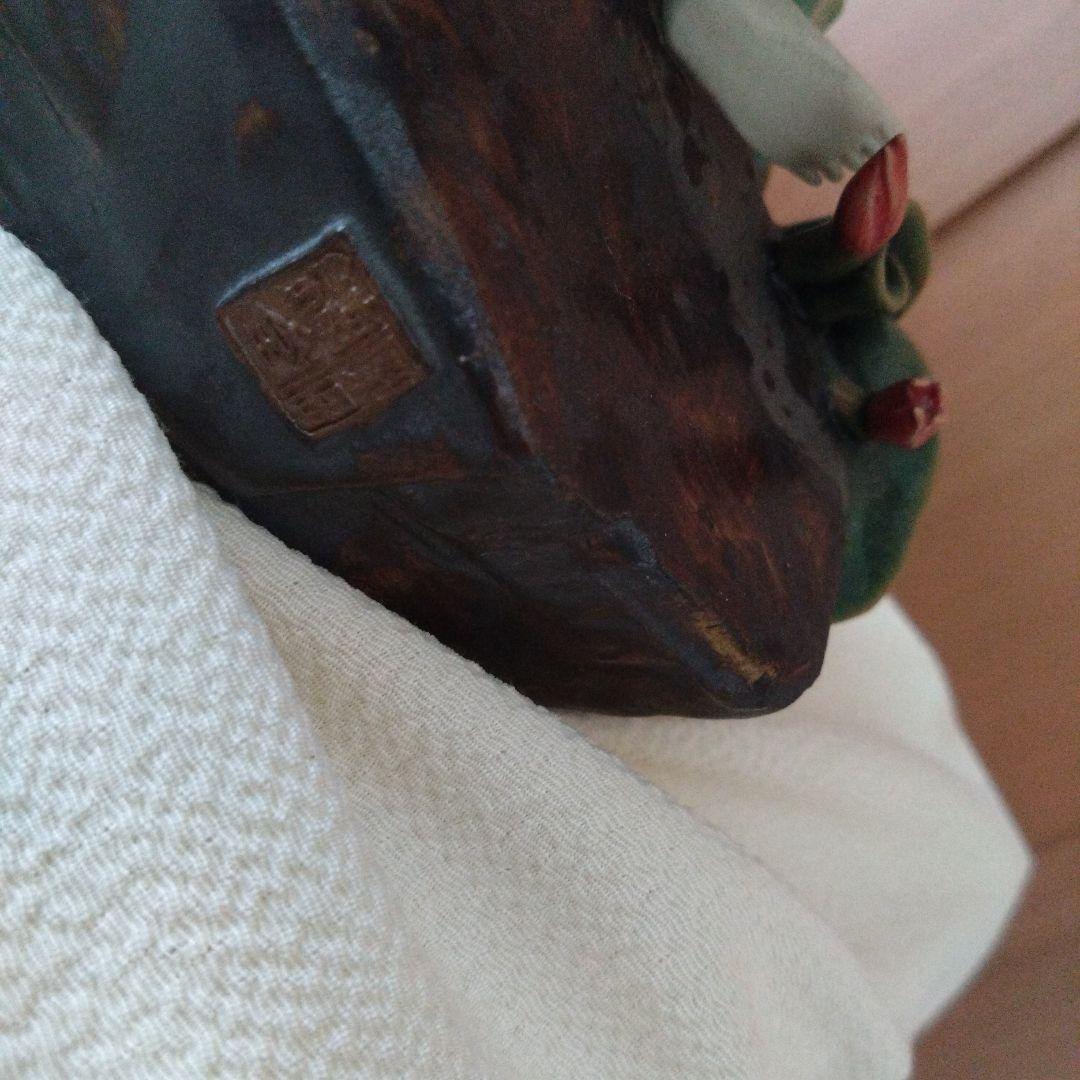 中国　陶器 少女像 人形　フィギュア