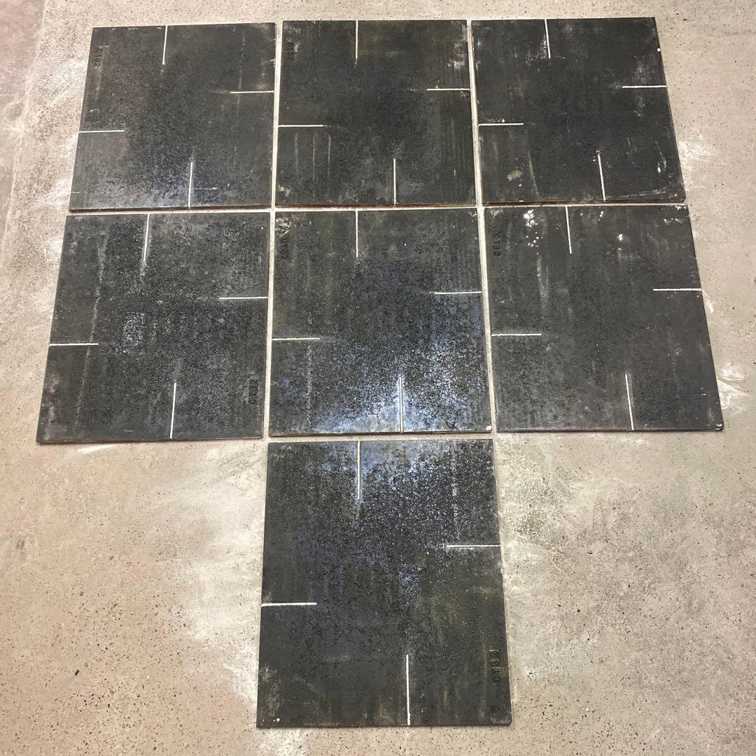 【中古品】陶芸　棚板35×40(厚8mm)7枚組②(スリット有り)