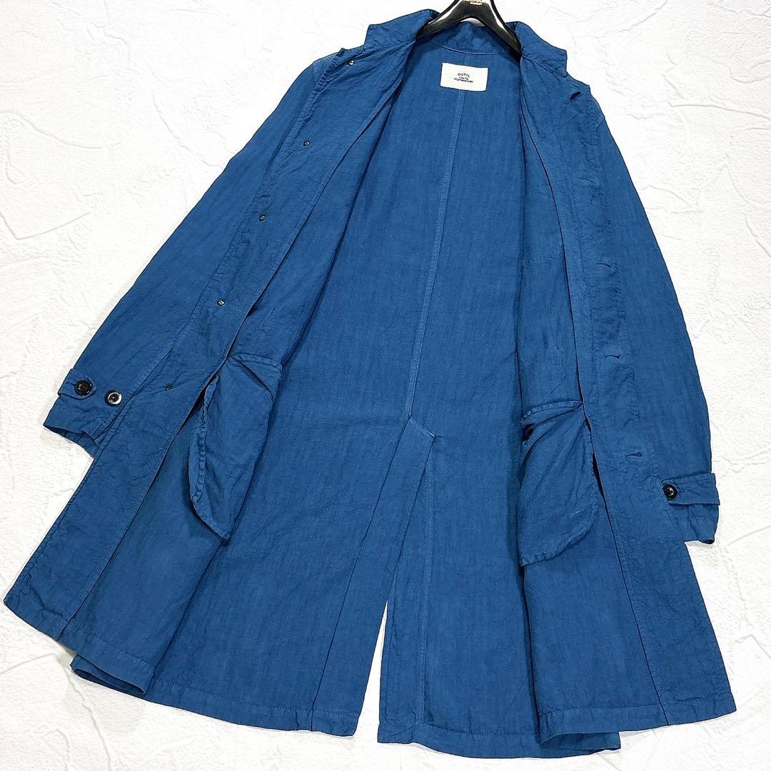 OUTIL ウティ　リネン　ロングコート　比翼ボタン　フランス製　2