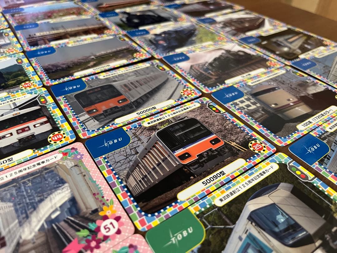 東武　電車　カード　コレクション　125周年　東武鉄道　バラ売り