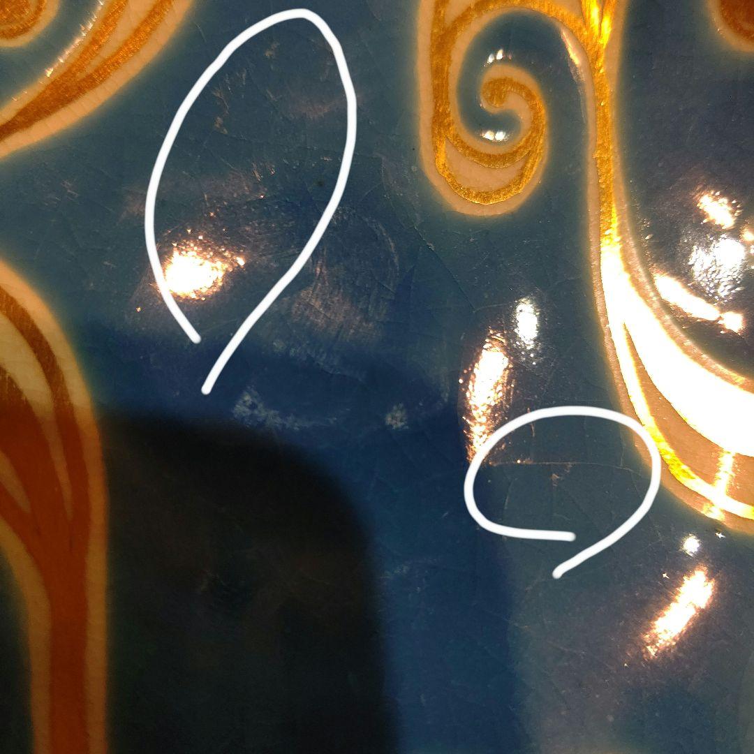 京焼　清水焼　新品未使用　抹茶茶碗　平茶碗　茶道　夏茶碗　波