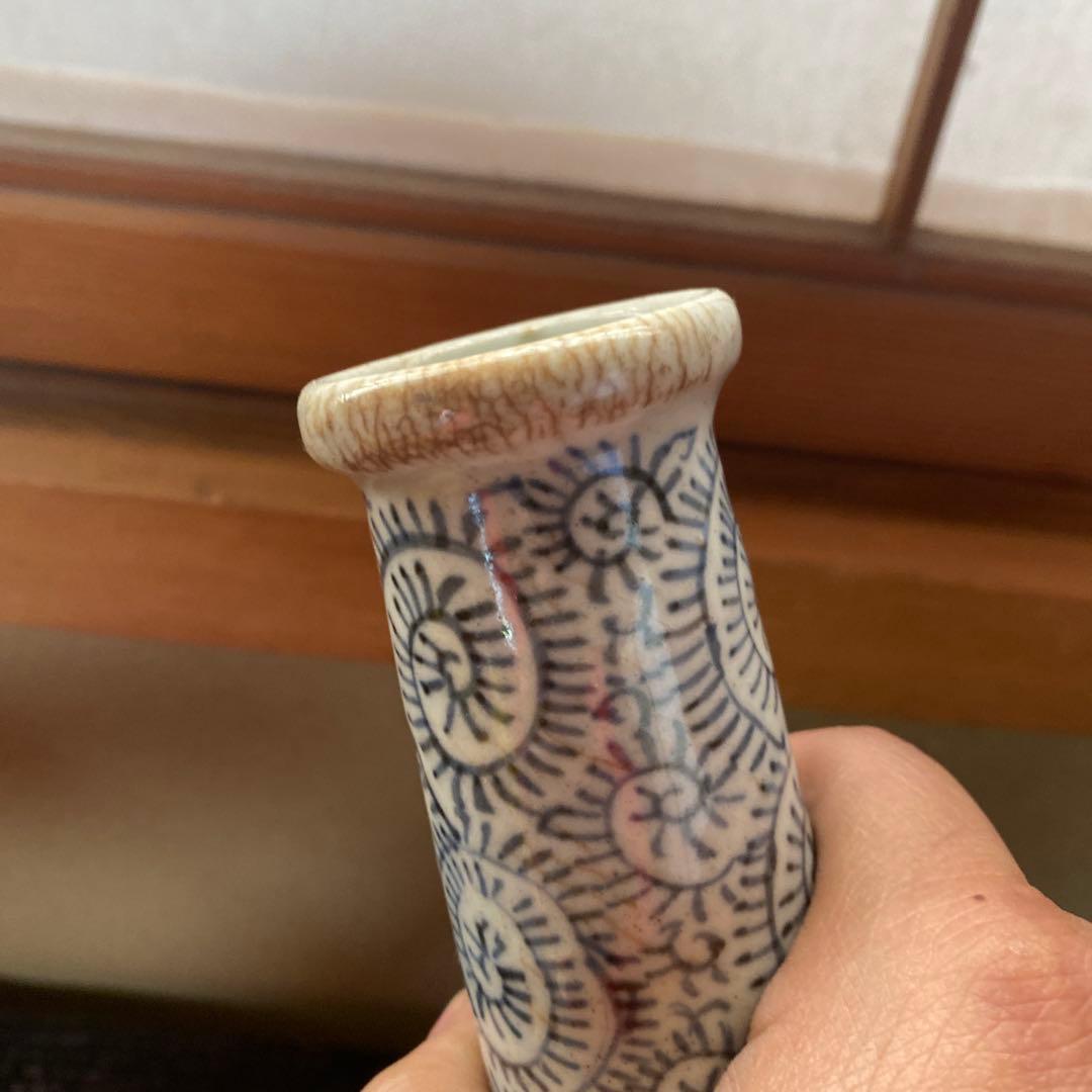 専用 切米焼 染付たこ唐草鳥文大徳利