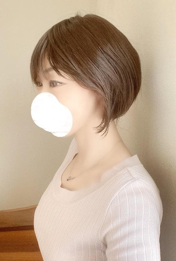 リネアストリア　天使シリーズ　人毛MIX「約束のショート」S　チョコブラウン