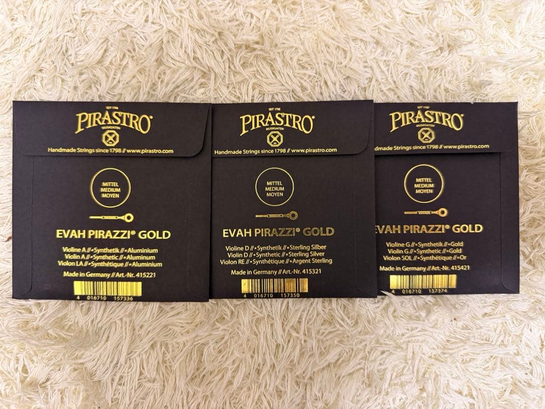 ⭐︎セール⭐︎Violin 【Evah Pirazzi Gold】A,D,G線セット