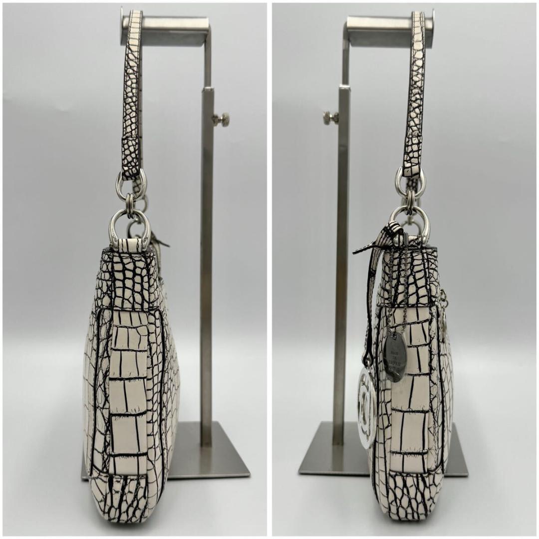 美品 ボーグラン クロコダイル 目地染め ハンドバッグ ショルダー JRA認定