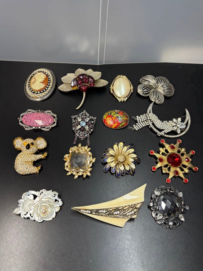 ヴィンテージブローチまとめ アクセサリー ジュエリー 15点セット