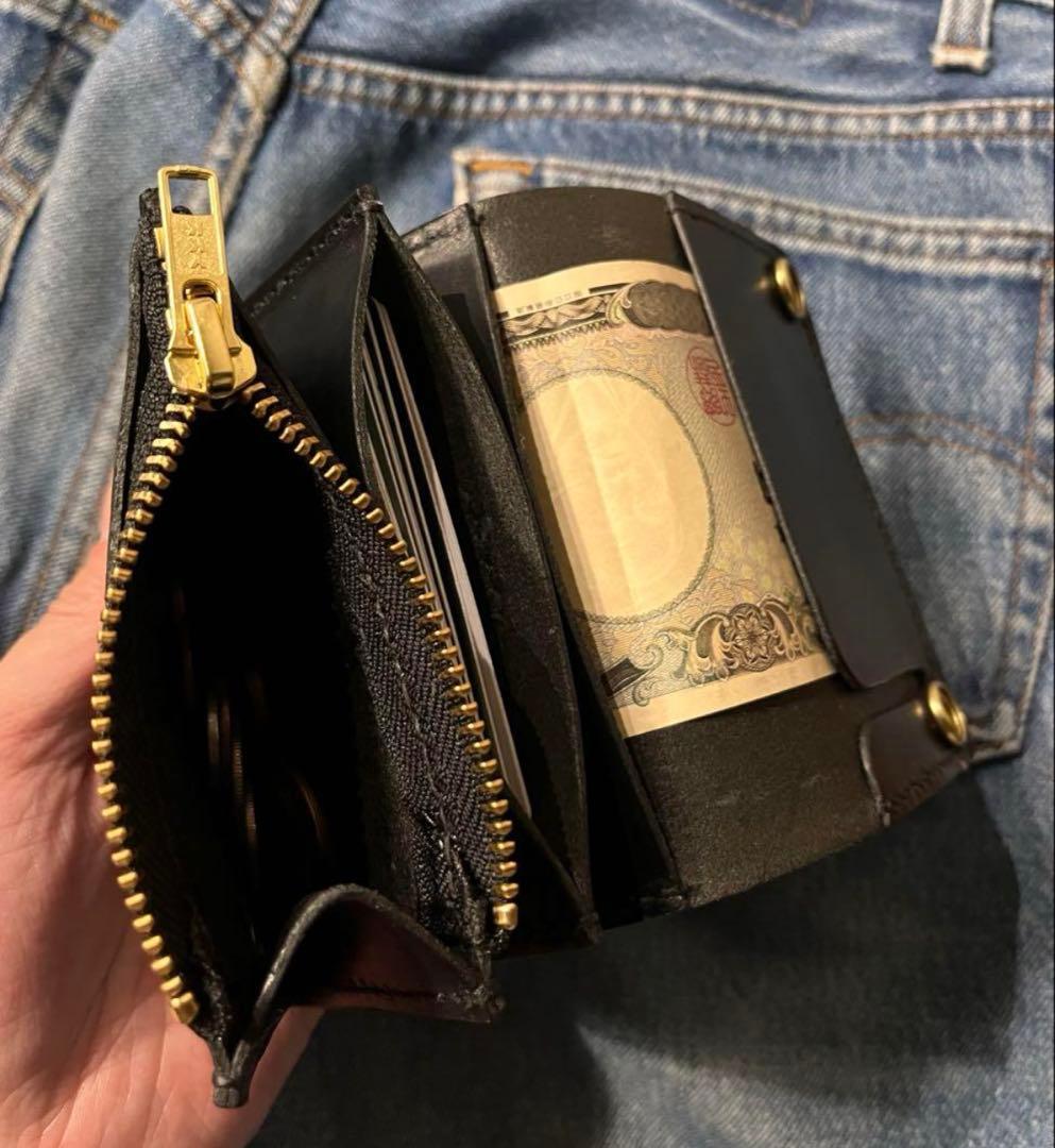 トラッカーウォレット　ショートサイズ　イタリアンレザー　ブルガロ