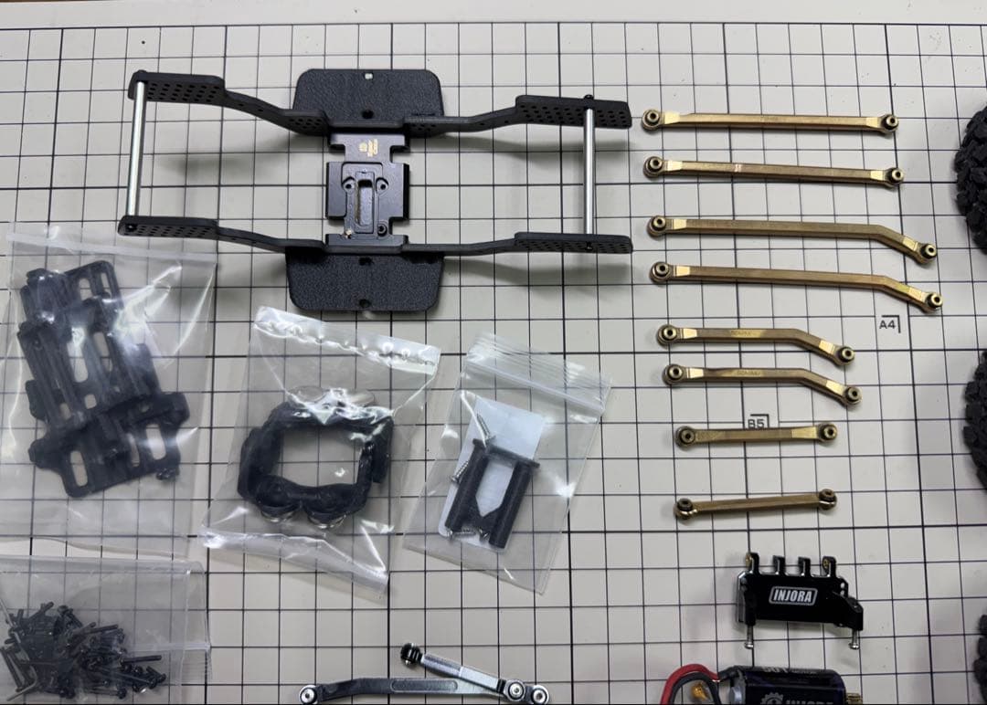 rc クローラー　scx24 LCG カーボンフレームパーツ