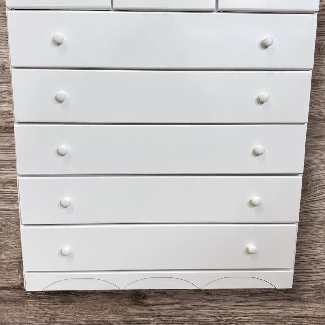 雪(*^^*)様専用白家具 洋タンス チェスト 9段11杯