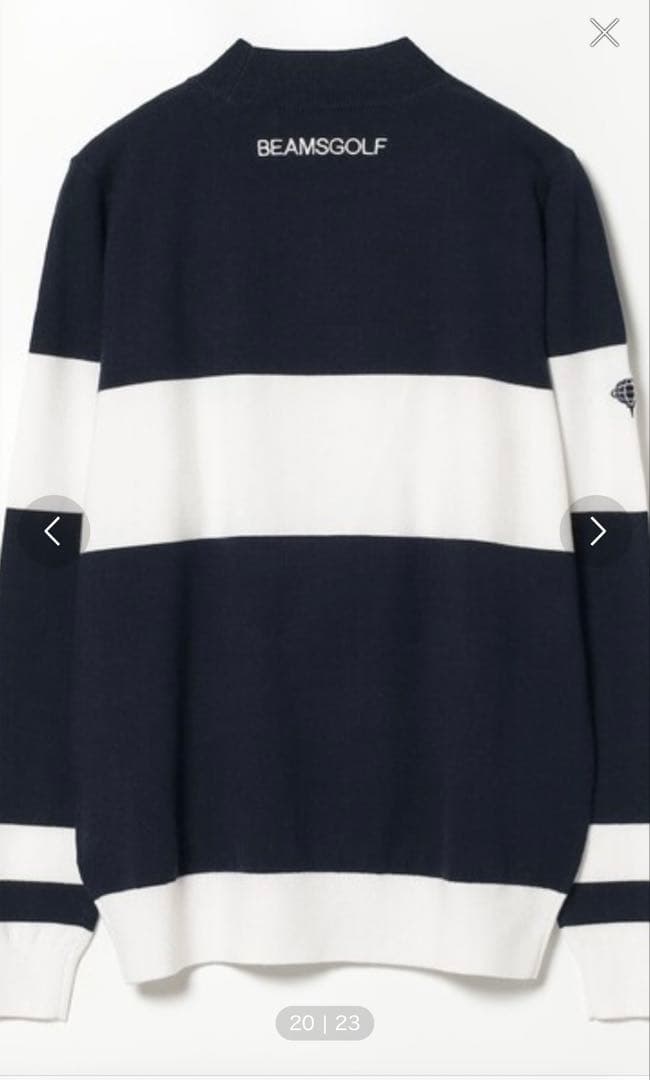 【一度のみ使用・極美品】BEAMS GOLF ニット　モックネック　Lサイズ