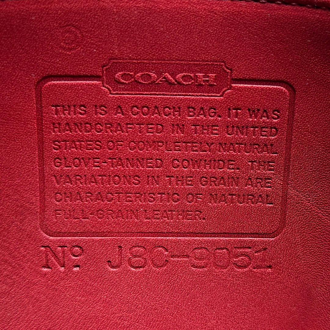 コーチ Vintage coach 9051 SWING ZIP RED バッグ