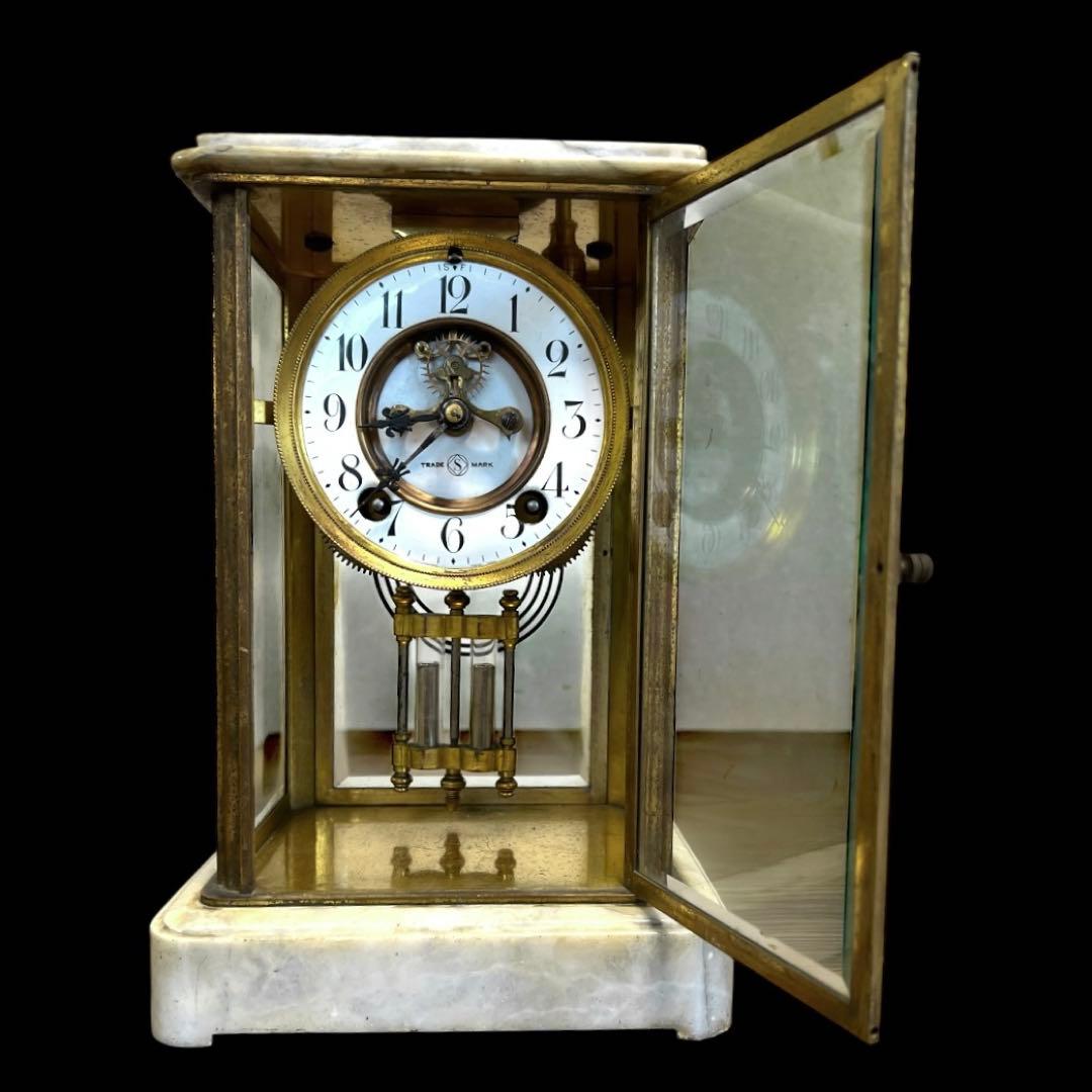 《希少＆入手困難》アンティーク 精工舎大理石水銀振り子ゼンマイ式古時計