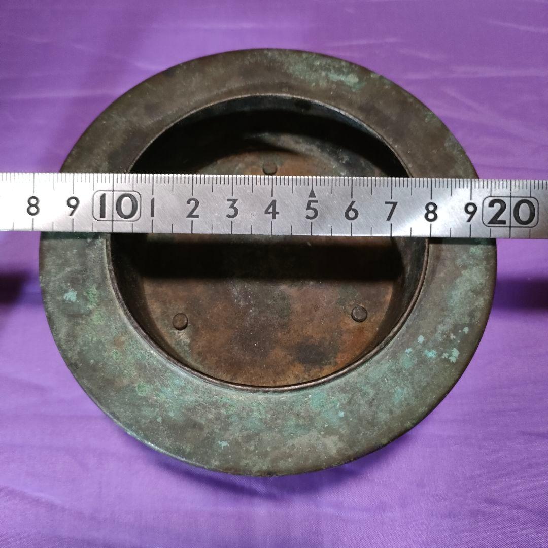 古銅 香炉 3足 中国古玩 明時代 清時代 骨董アンティーク 時代