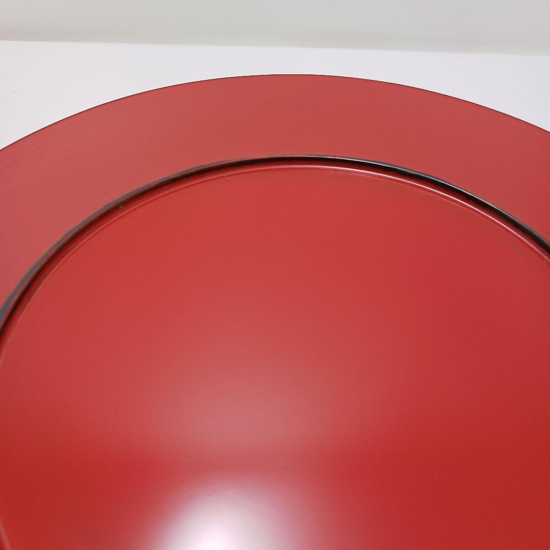 専用Y2718-11 三代 村瀬治兵衛 朱漆 高杯盆 菓子皿 直径18㎝　Z