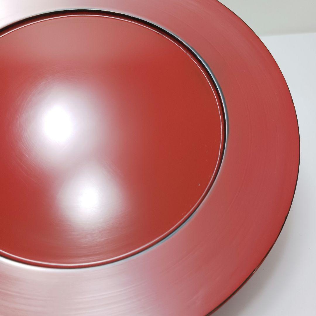 専用Y2718-11 三代 村瀬治兵衛 朱漆 高杯盆 菓子皿 直径18㎝　Z