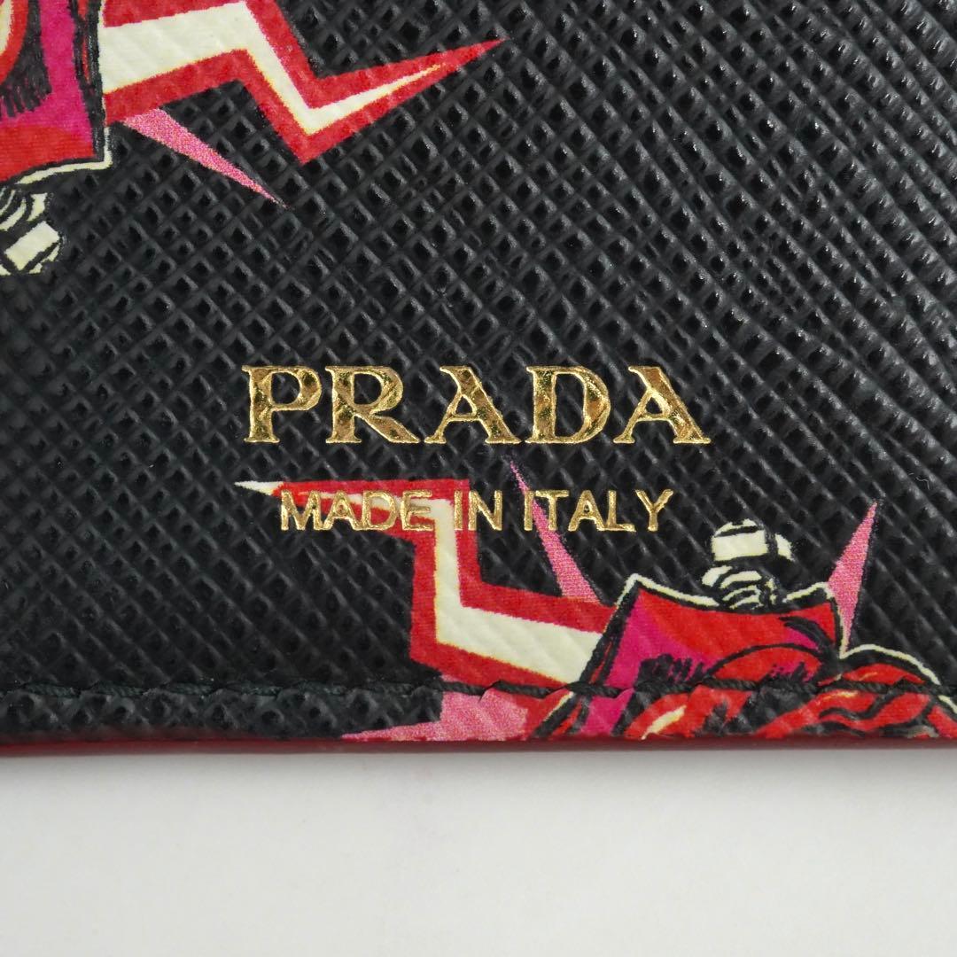 ✨未使用展示品・箱保証書付き✨ PRADA ミニ財布 サフィアーノ バラ 花柄
