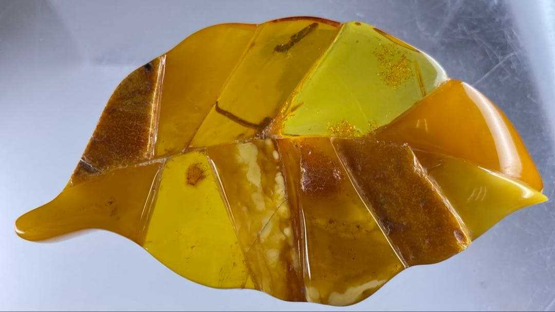 本蝋琥珀 特大ブローチ等 3点 41g 東な7-0315☆2F 本蝋琥珀特大