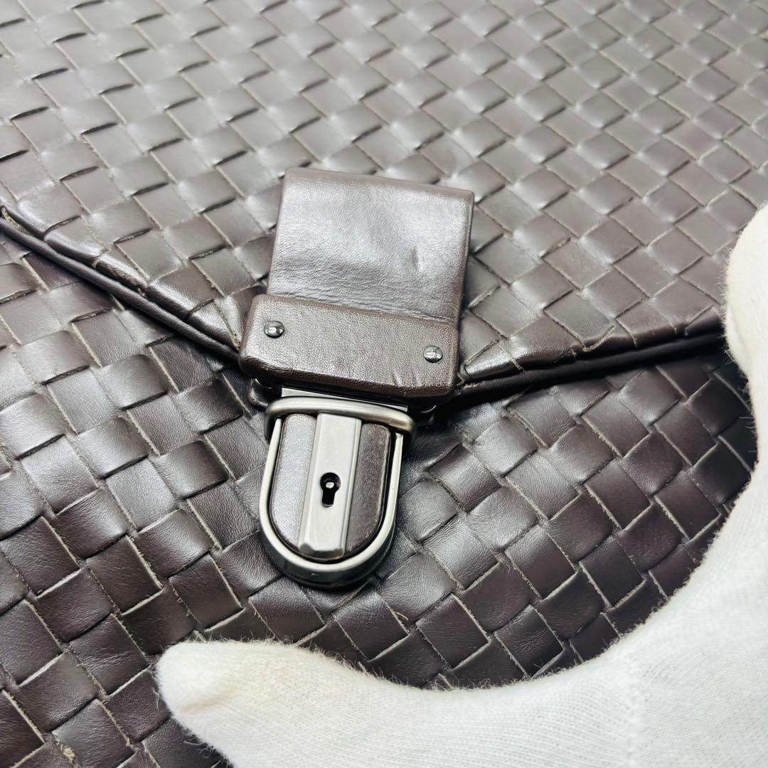 美品　ボッテガヴェネタ イントレチャート ビジネスバッグ　BOTTEGA