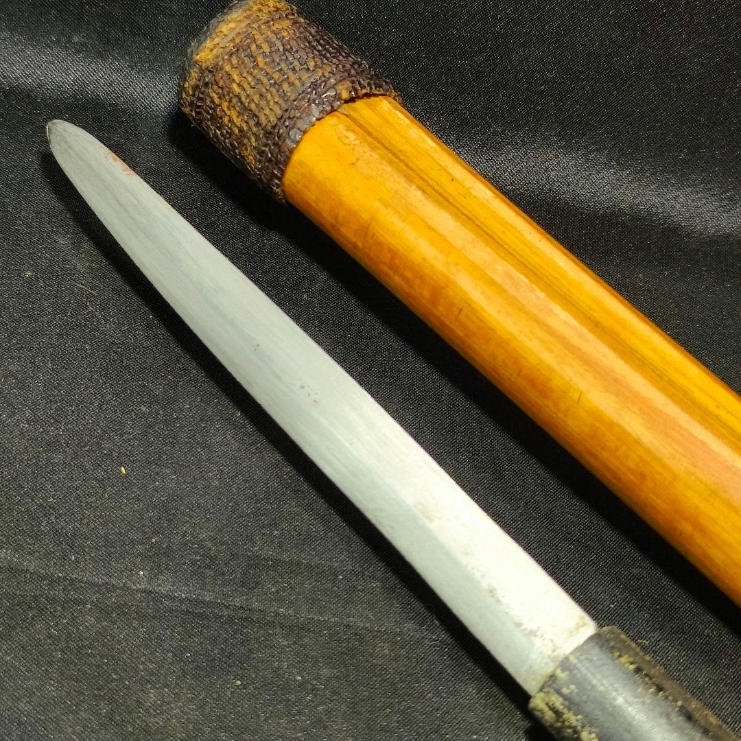 本格仕込み杖 江戸武具 骨董 極上鋼刃 袋付 時代物 古美術 蒐集家放出美品武具