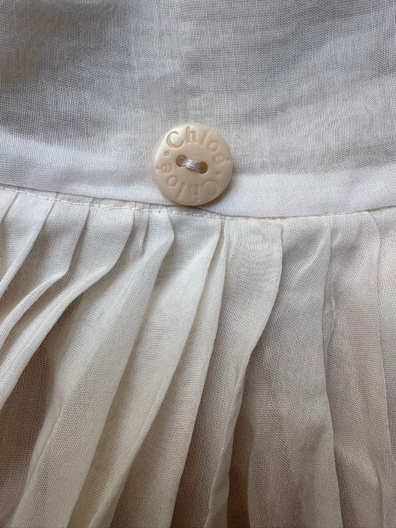 Chloé クロエ　シルク混シフォン素材のフレア　ラップスカート 36サイズ
