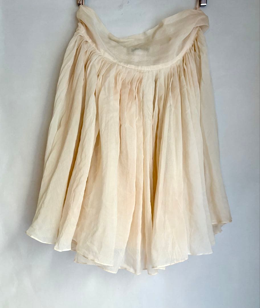 Chloé クロエ　シルク混シフォン素材のフレア　ラップスカート 36サイズ