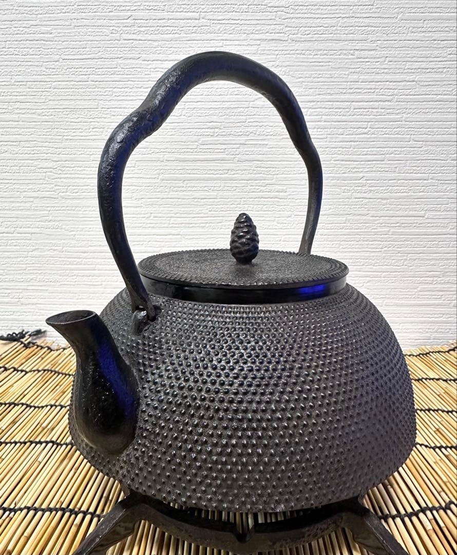 未使用品 南部盛岡宮鉄鉄瓶店(現釜定工房)初代釜定