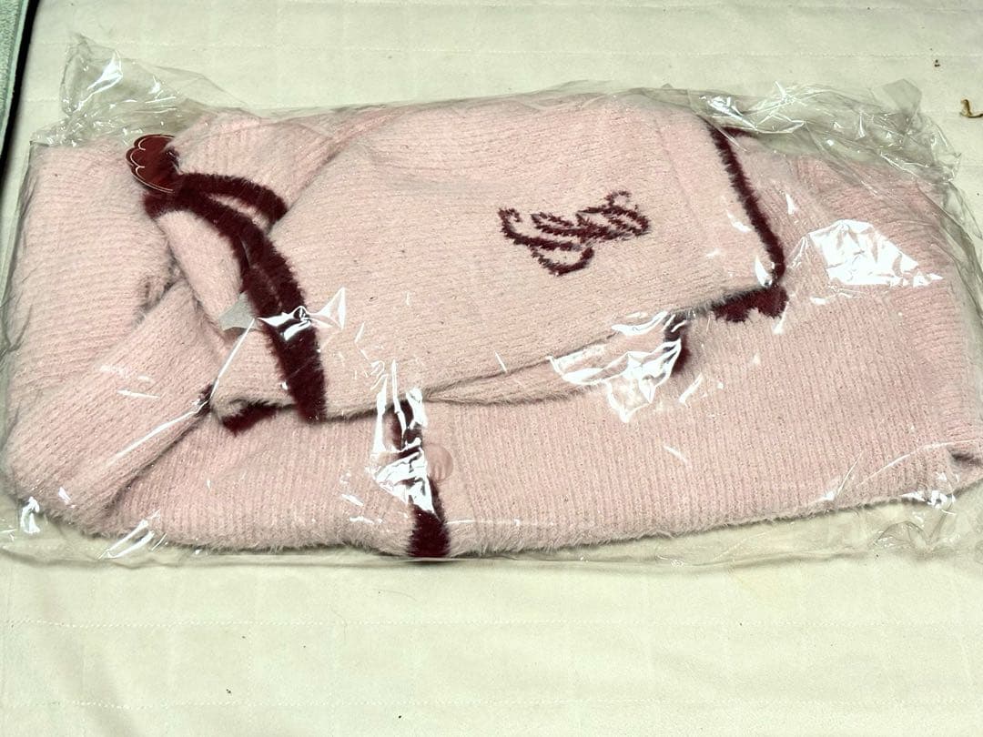 ジェラートピケ ラメフェザー上下セット ピンク サイズ F 未開封 タグ付き