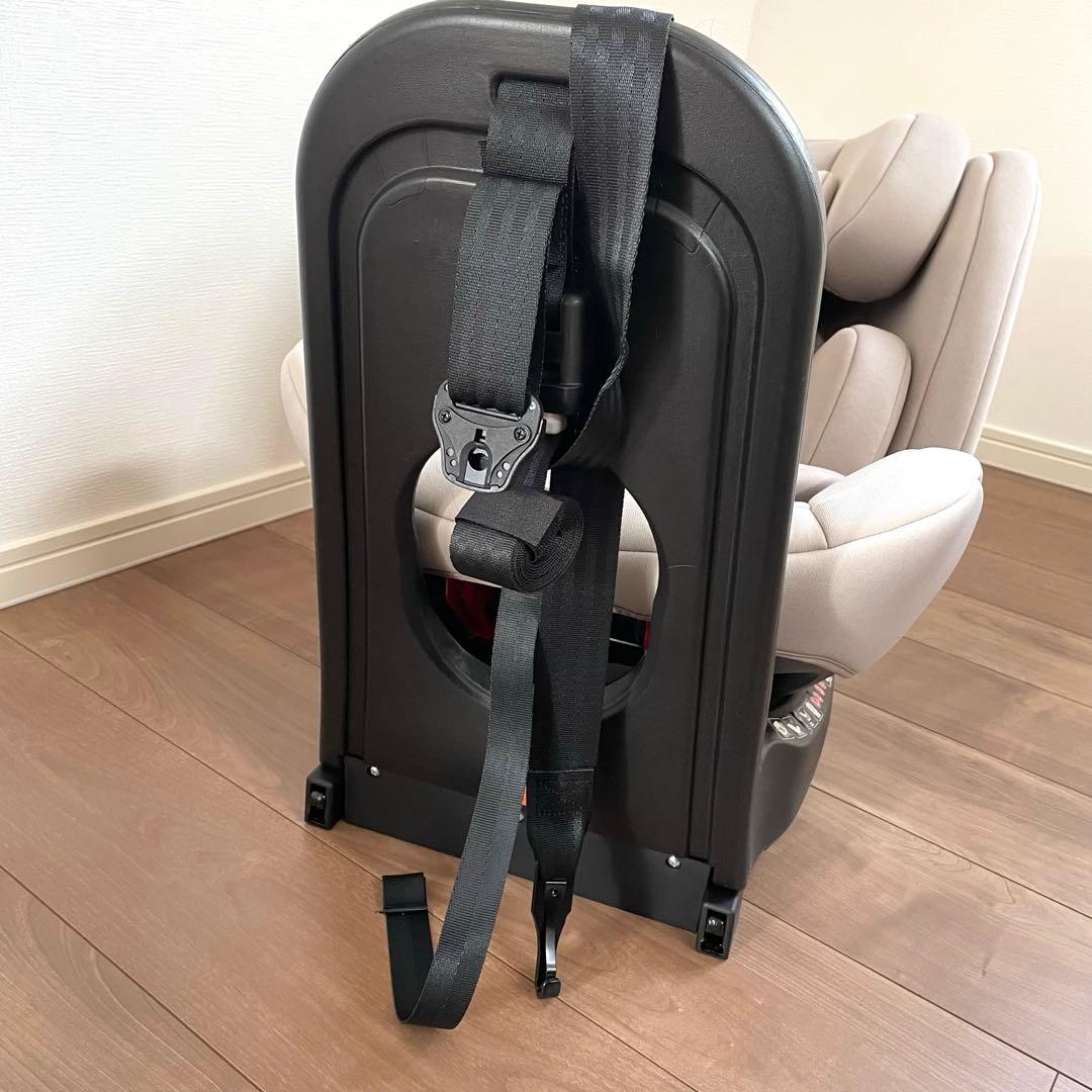 【kissbaby】回転式チャイルドシート グレージュISOFIX対応