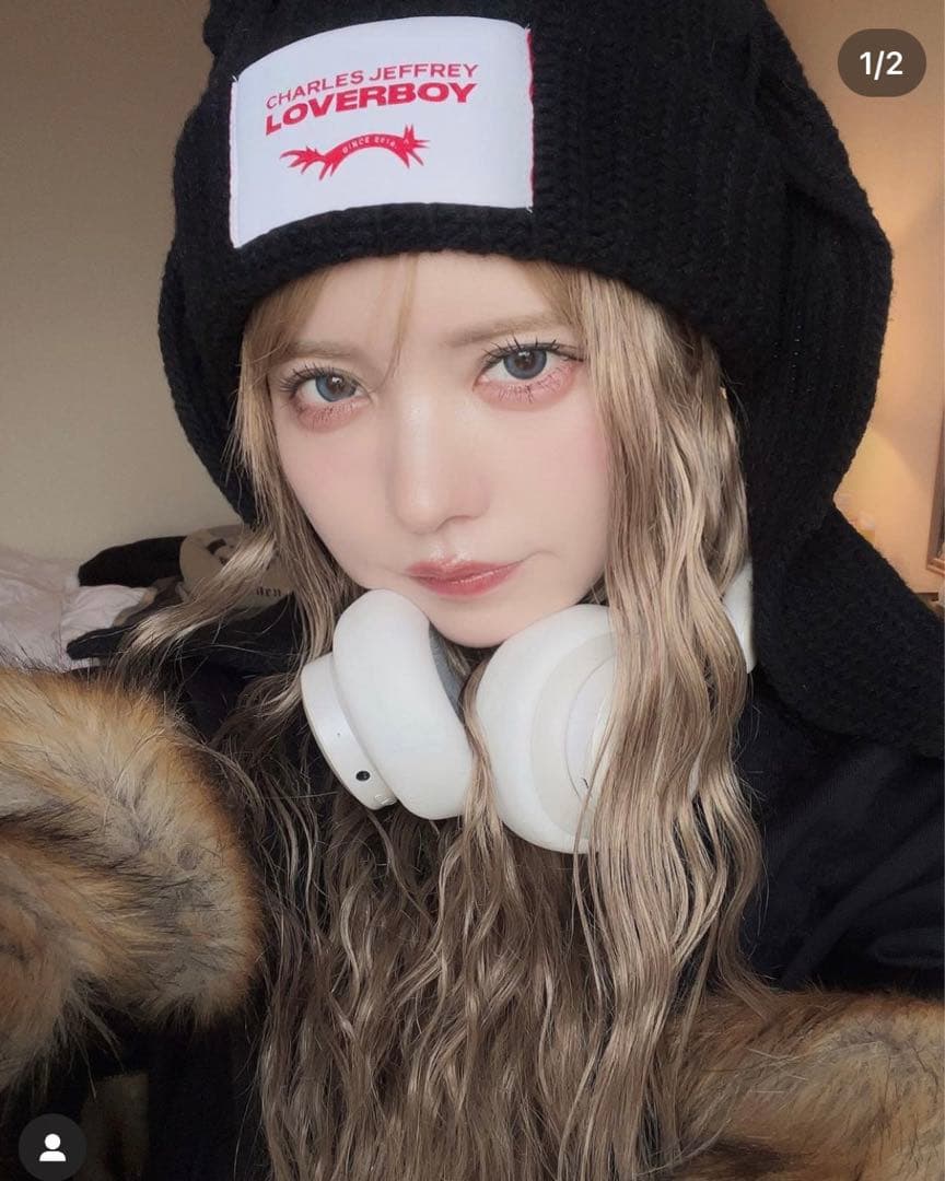 Charles Jeffrey Loverboy】うさ耳ニット帽 ビーニー CHARLES JEFFREY