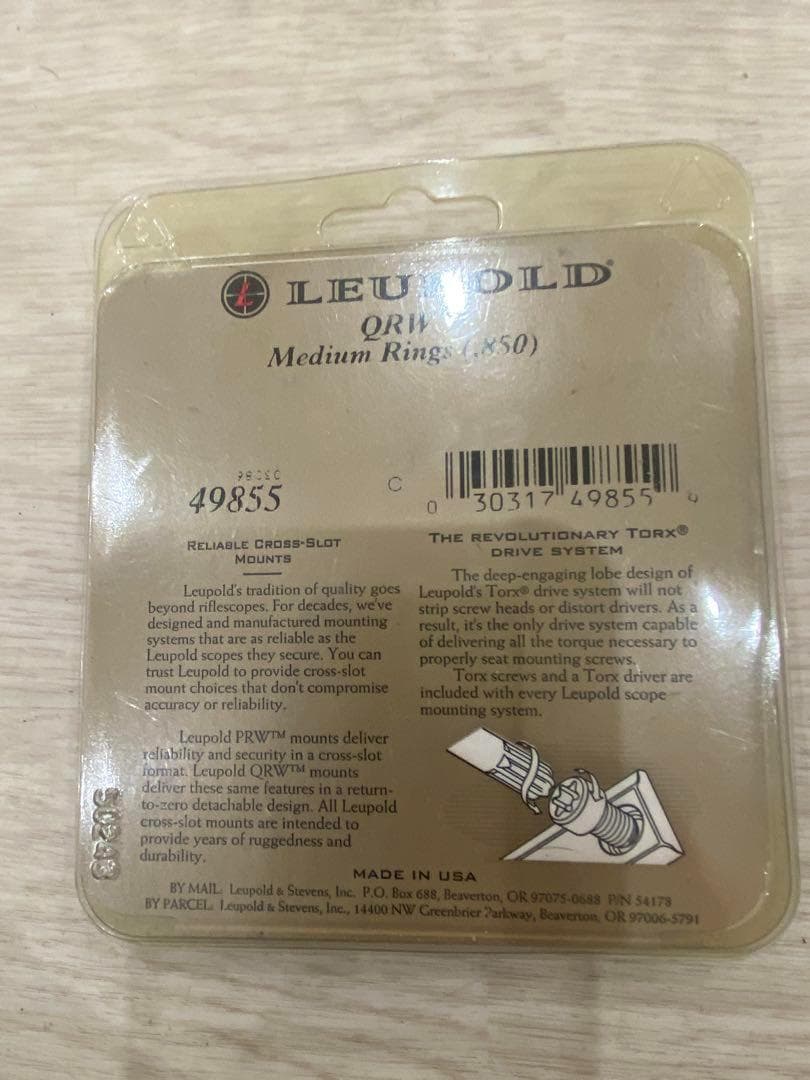 Leupold マウントリング リューポルド QRWリング　USA製