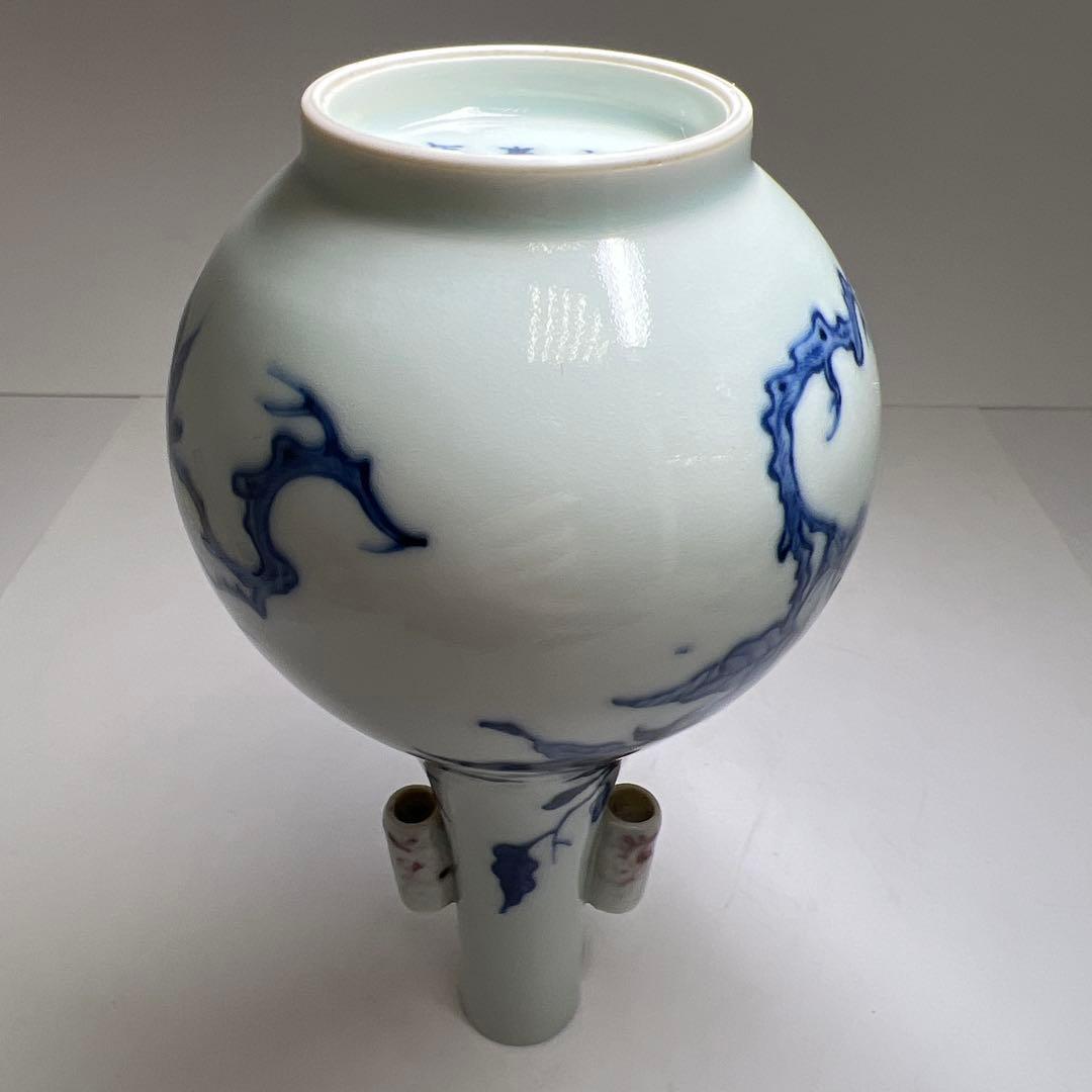 中国美術　大清康熙年製　釉裏紅花瓶　高約19.5㎝　東Y8-0114☆2Fトヒチ