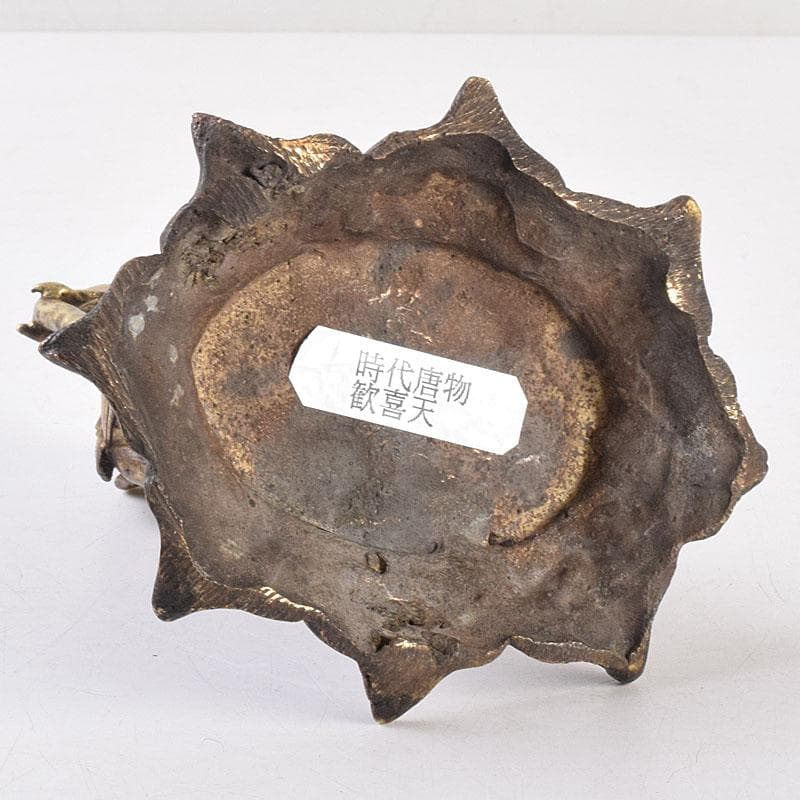 仏教美術　古銅　時代唐物　チベット仏　歓喜天　ガネーシャ　置物　M　R9059