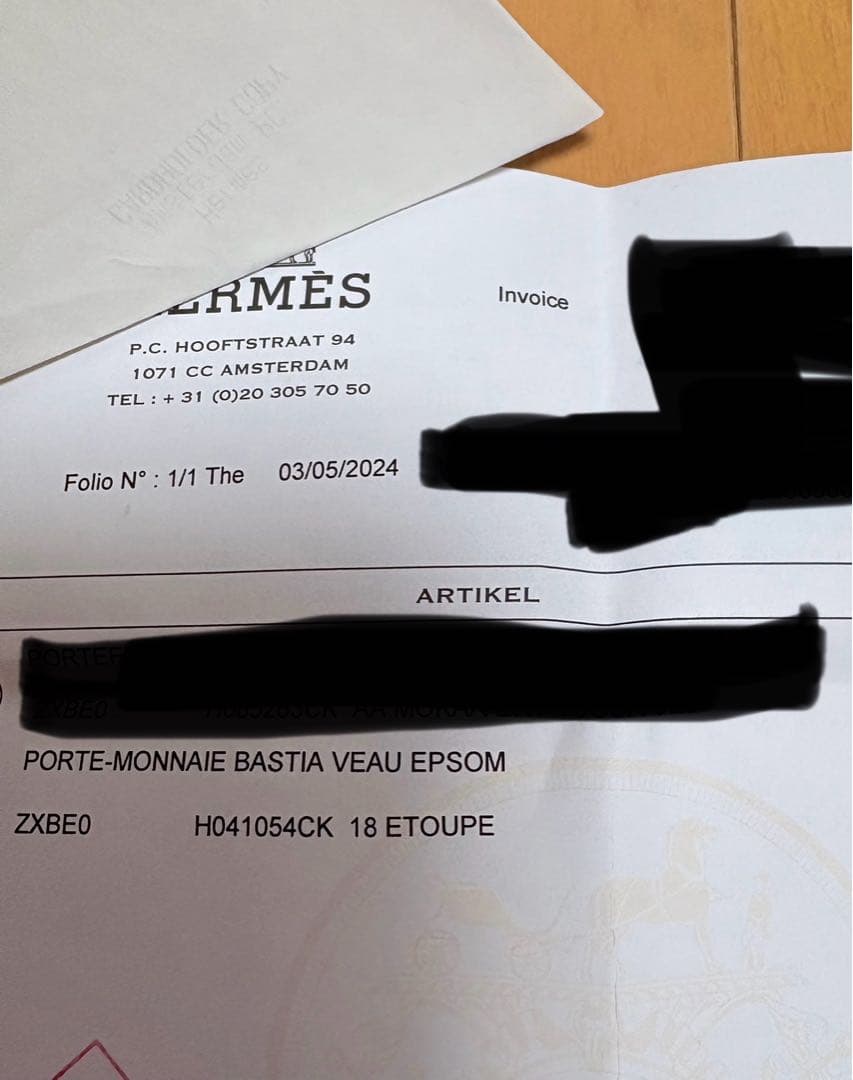 【新品未使用】HERMES エトゥープ　バスティア　ケース　エルメス