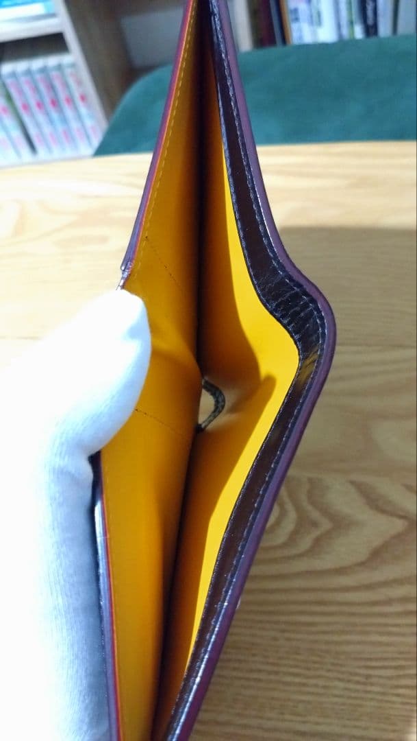 ガンゾ（GANZO）エイボン　芯通し　二つ折り財布（ダークブラウン）